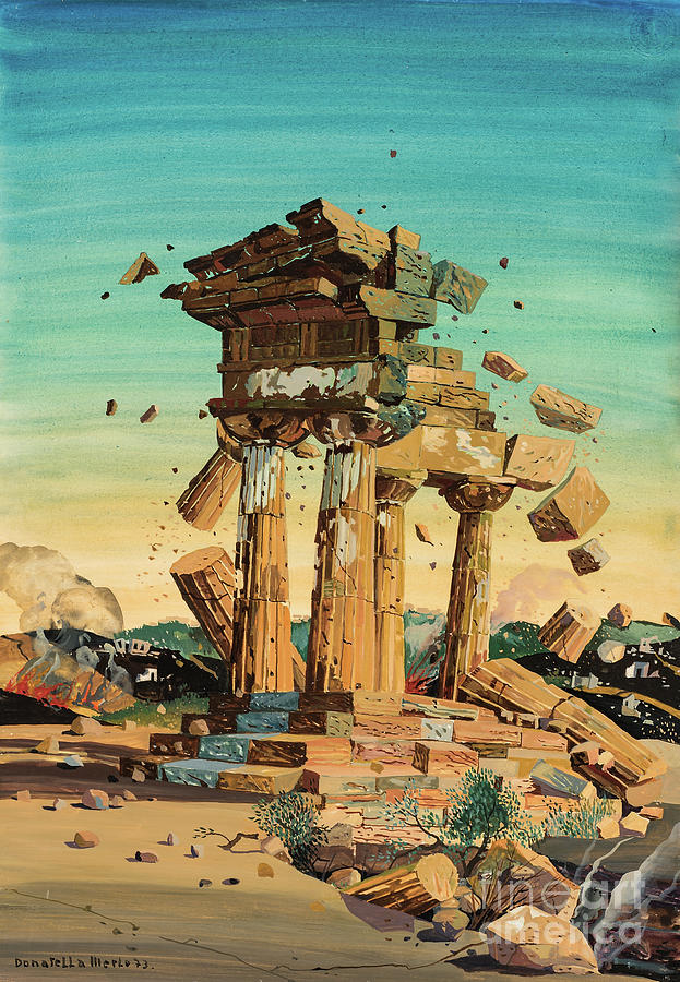 Memory Of Agrigento, 1973 Painting by Donatella Merlo