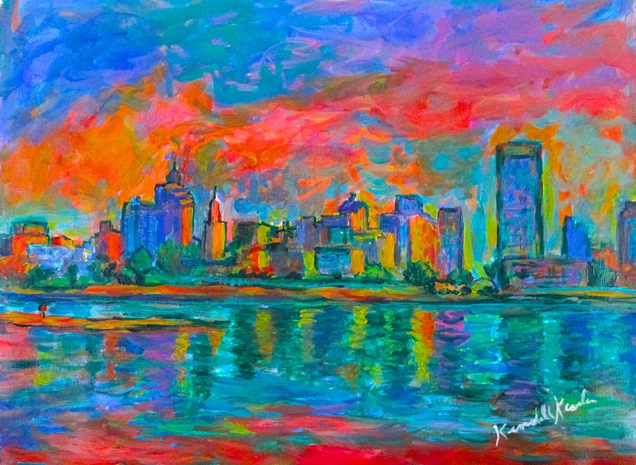 Memphis Reflections Painting by Kendall Kessler