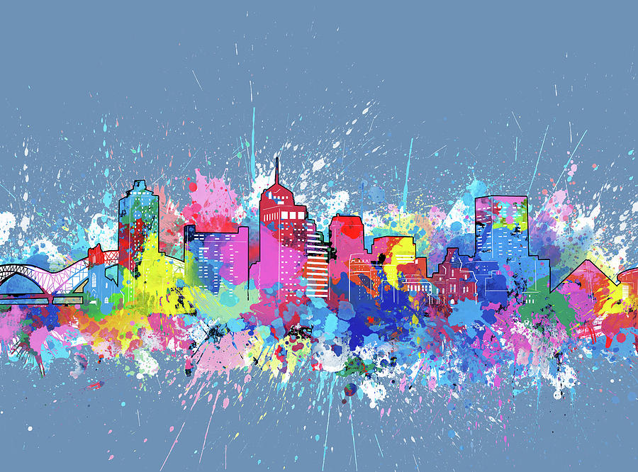 Memphis Skyline Artistic 2 Digital Art