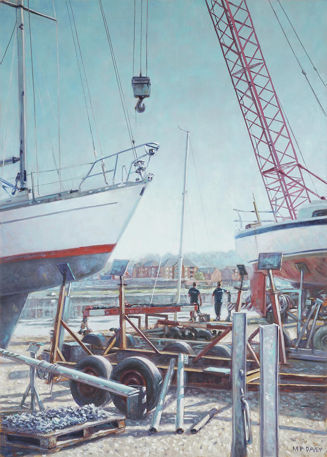 Men at Northam Southampton boat yard by Martin Davey Men at Northam Southampton boat yard by Martin Davey