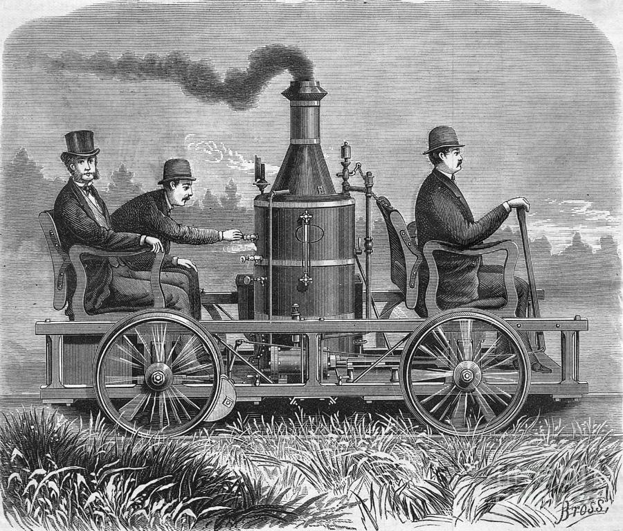 Men Operating Steam Hand Car Photograph by Bettmann