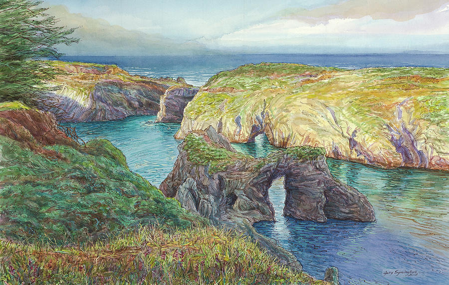 Mendocino Arches No.3 Painting by Gary Symington