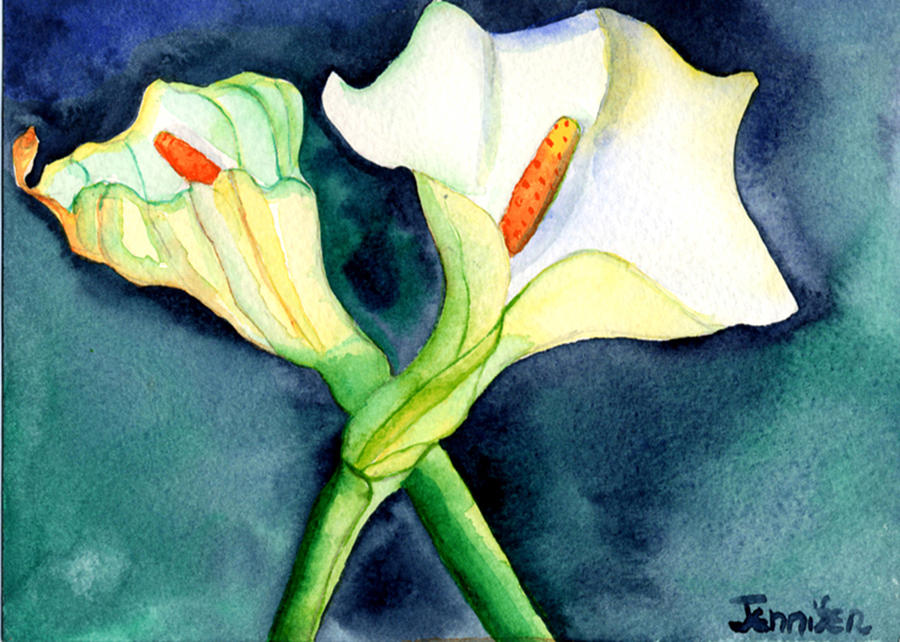 Mendocino Calla Lily Painting By Jennifer Oneill Pickering - Fine Art 