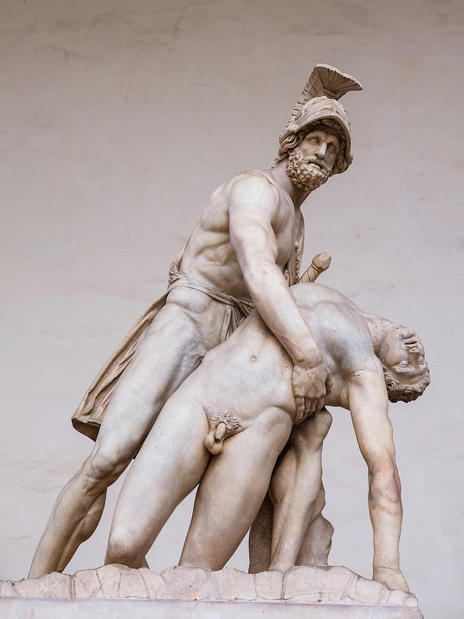 Menelaus supporting the body of Patroclus sculpture Photograph by Tosca Weijers