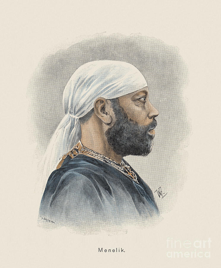 Menelik II 1844-1913, Emperor Digital Art by Zu 09