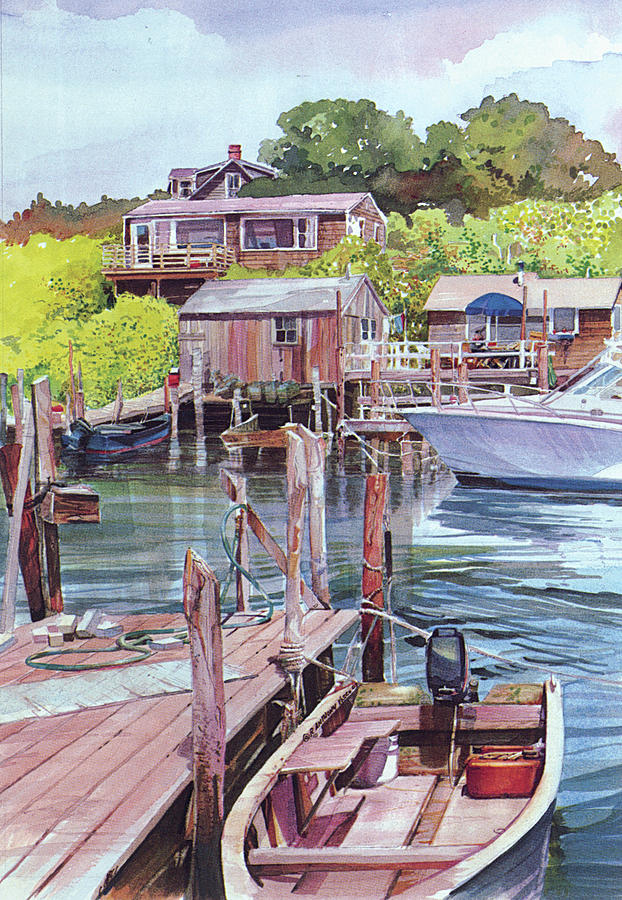 Menemsha Harbor Painting by P Anthony Visco