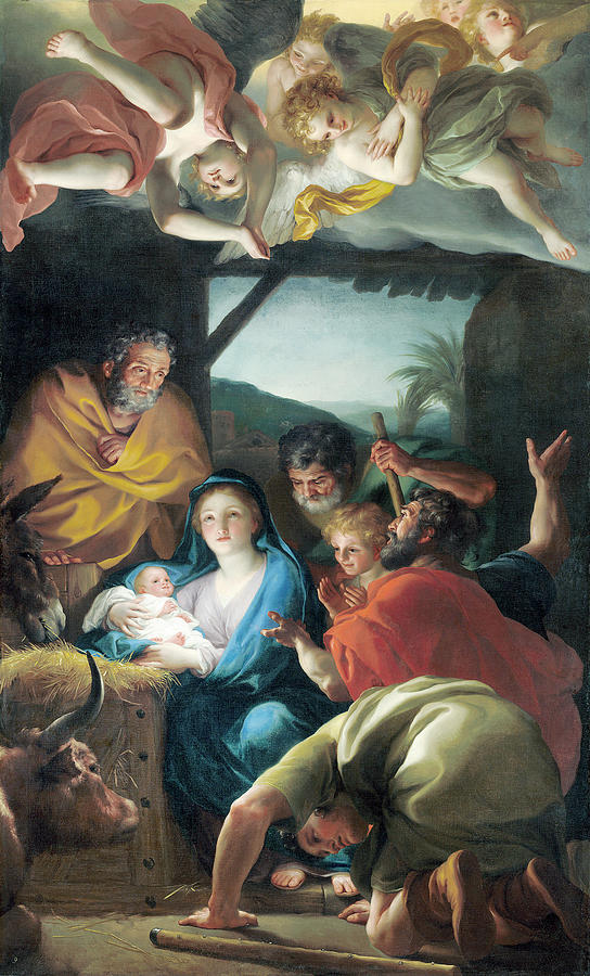 The Adoration of the Shepherds, C1765 Painting by Anton Raphael Mengs ...