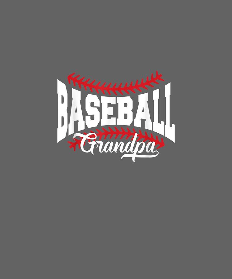 Mens Digital Art - Mens Baseball Grandpa T-shirt by Unique Tees Mens Digital Art - Mens Baseball Grandpa T-shirt by Unique Tees
