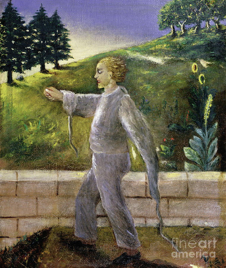 Mental Patient Going For An Early Morning Walk Painting by Dr. Max Simon