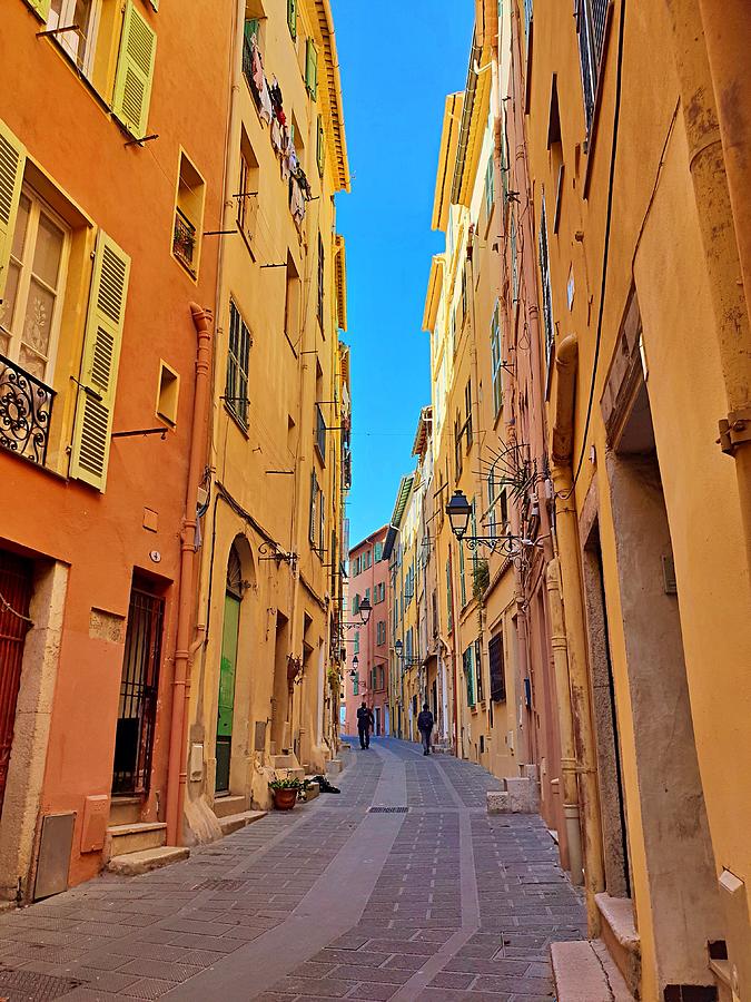 Menton Old Town Street Photograph by Andrea Whitaker