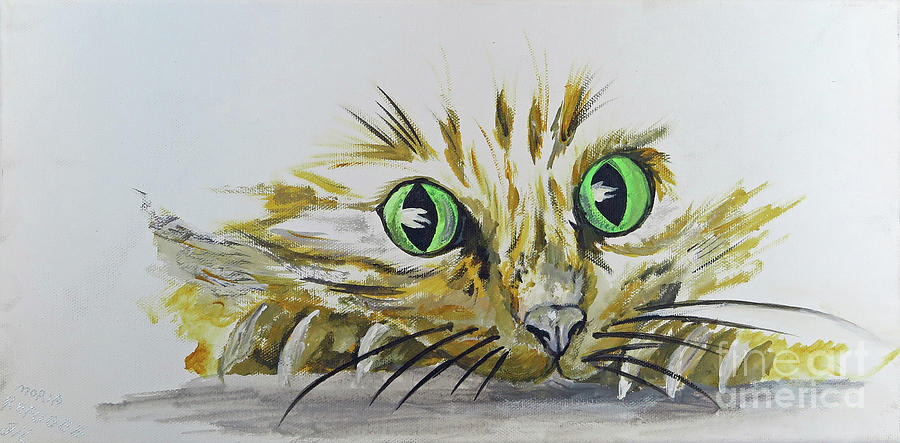 Cat Painting - Meow by The Hope Project Moria Refugees