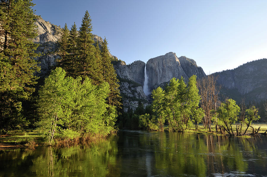 Merced River And Yosemite Falls, Usa Photograph by Aimin  Tang