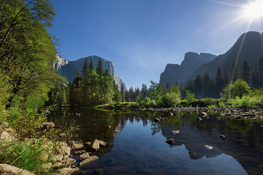 Merced River With El Capitan In Yosemite National Park In Summer, Usa Photograph by Bastian Linder