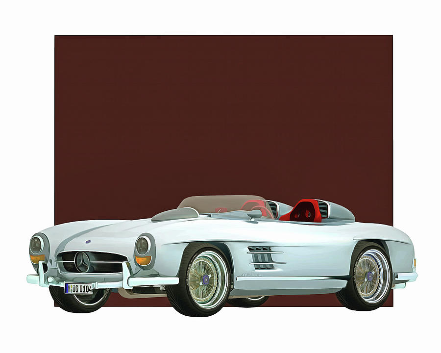 Mercedes 300SL Daytona concept roadster Digital Art by Jan Keteleer Mercedes 300SL Daytona concept roadster Digital Art by Jan Keteleer