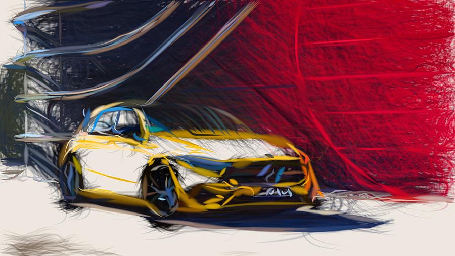 Mercedes AMG A35 Drawing Digital Art by CarsToon Concept