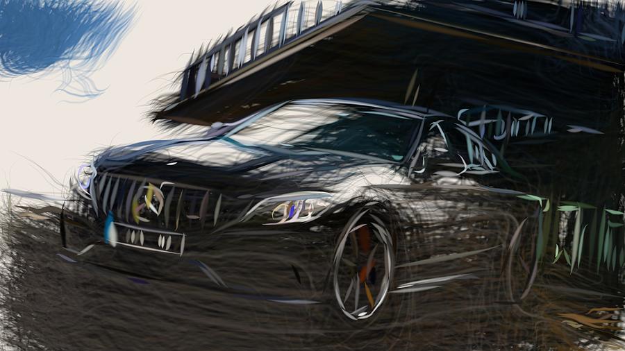 Mercedes AMG C63 S Drawing Digital Art by CarsToon Concept