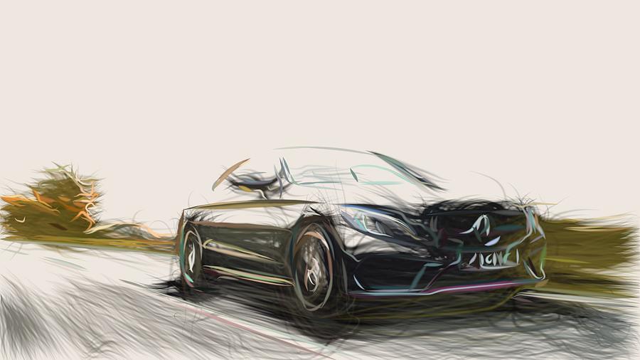 Mercedes Benz C43 AMG Coupe Drawing Digital Art by CarsToon Concept