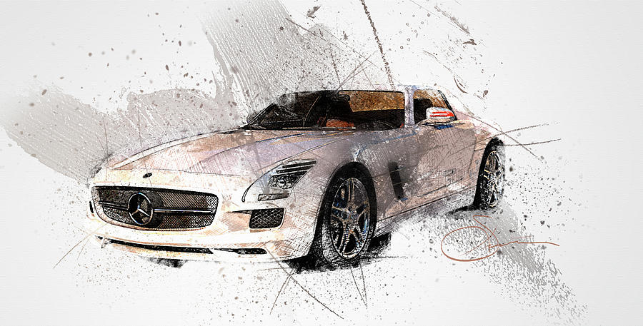 Mercedes Benz Digital Art by Rob Smiths