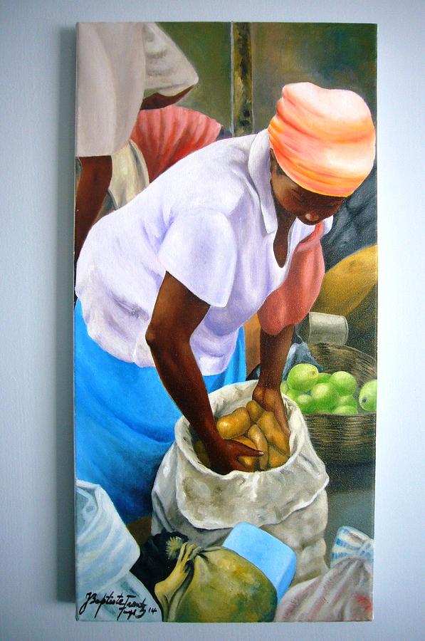 Merchant Of Potatoes Painting By Frantz Jean Baptiste - Fine Art America