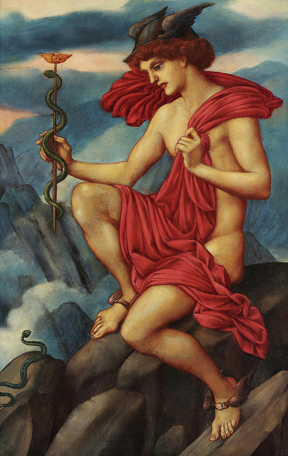 Evelyn De Morgan Painting - Mercury, 1914 by Evelyn De Morgan Evelyn De Morgan Painting - Mercury, 1914 by Evelyn De Morgan