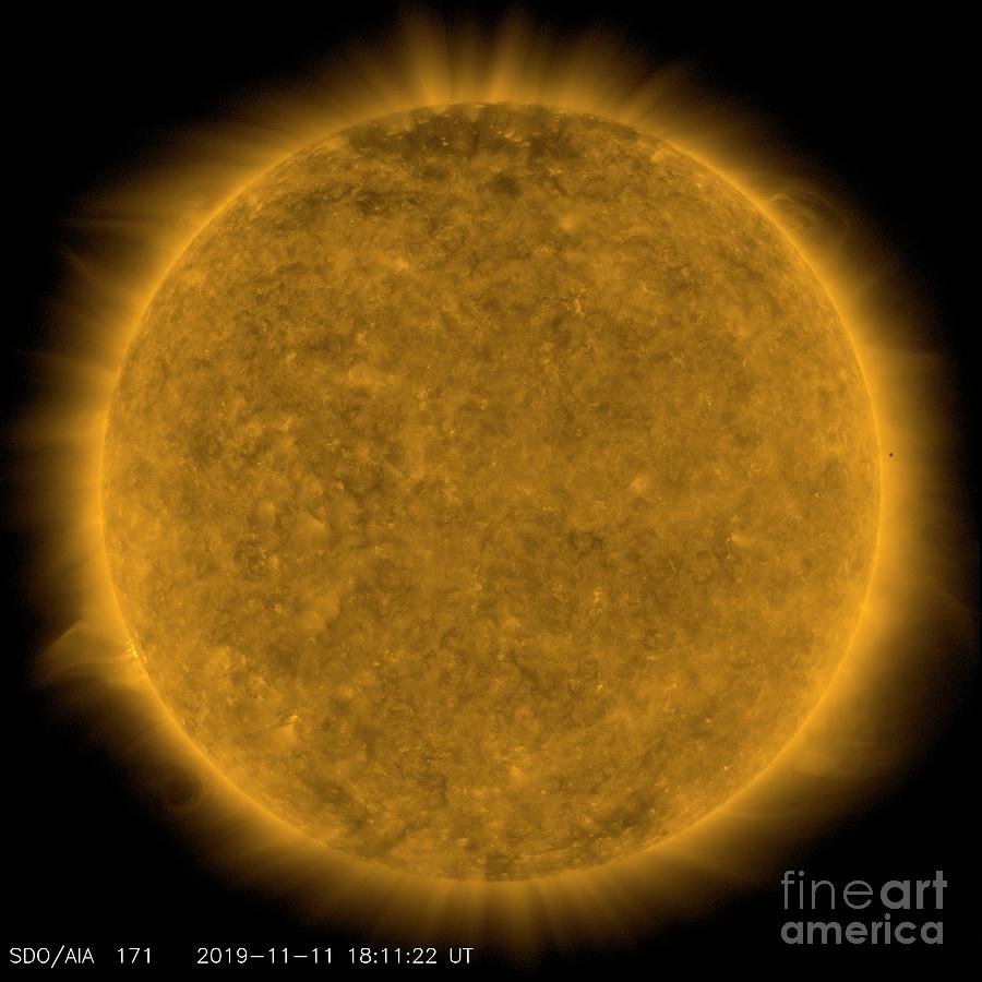Mercury Completing A Transit Across The Sun Photograph by Nasa/goddard Space Flight Center/sdo/science Photo Library