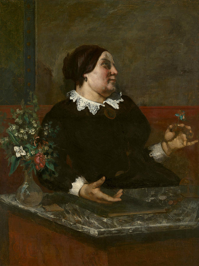 Mere Gregoire Painting by Gustave Courbet