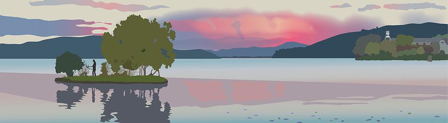 Water Digital Art - Meredith Bay II by Marian Federspiel Water Digital Art - Meredith Bay II by Marian Federspiel
