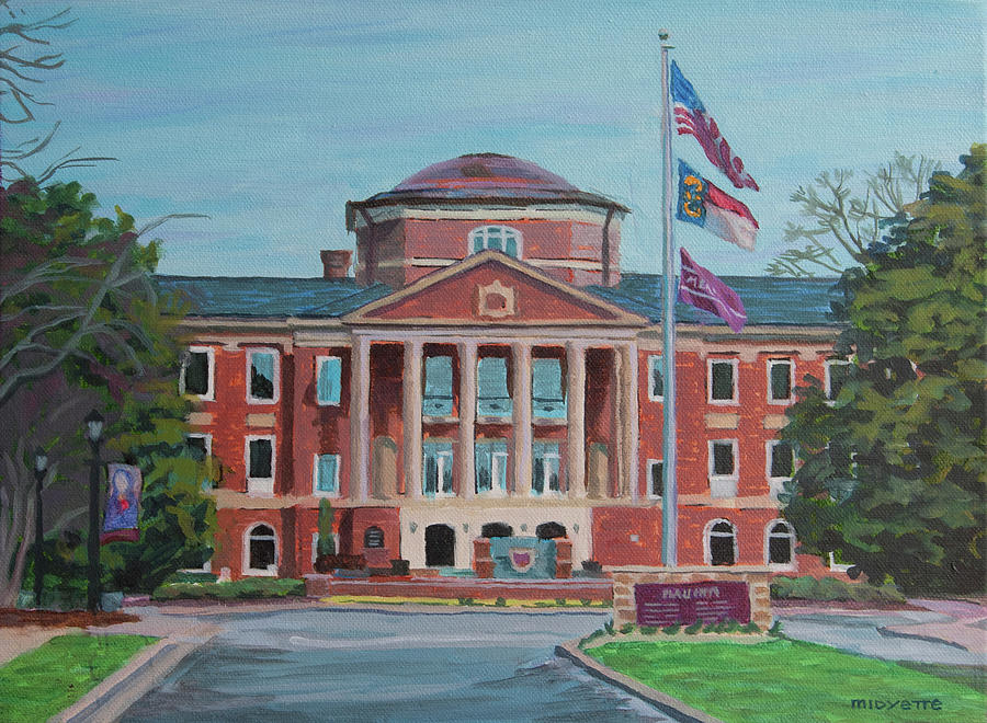 Raleigh Painting - Meredith College 2019 oil by Tommy Midyette