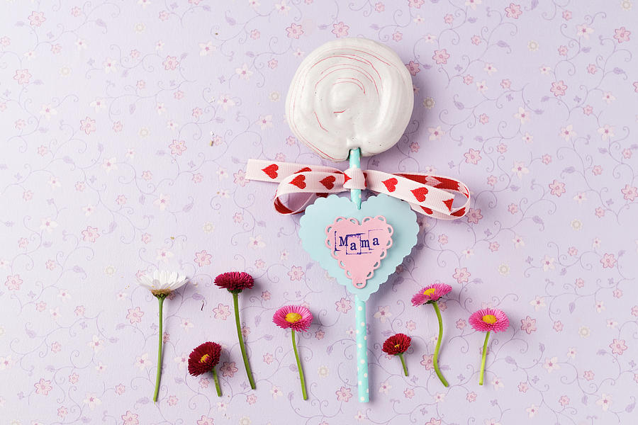 Meringue Lollies For Mothers Day Or For A Birthday Photograph by Mandy Reschke