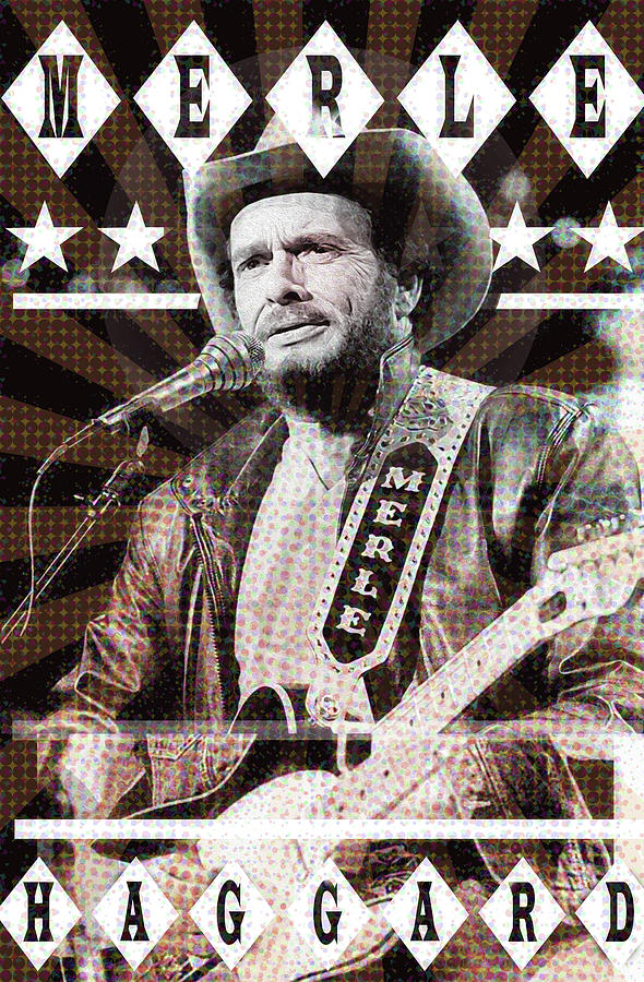 Merle Haggard Digital Art by Aswego Arts