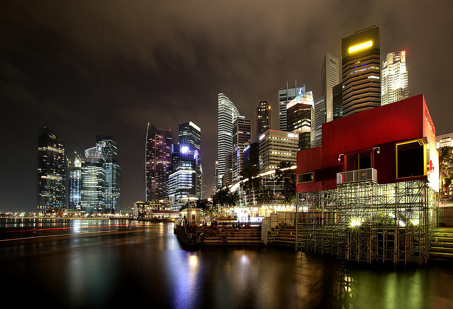 City Photograph - Merlion Is In The Cage by Sebastian Kisworo
