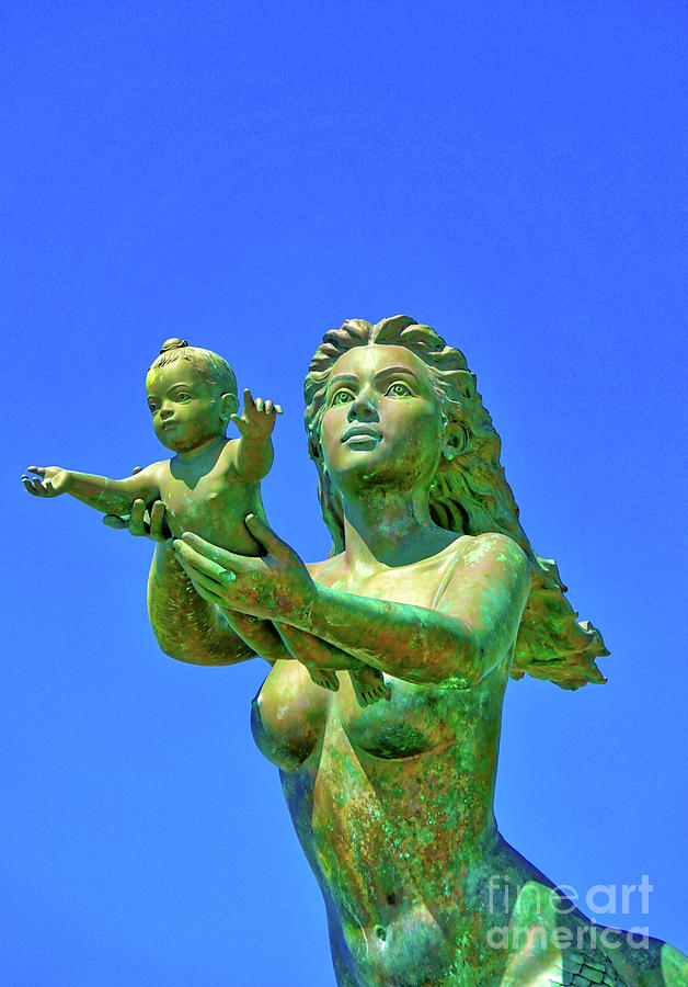 Mermaid and Child Digital Art by Ian Gledhill