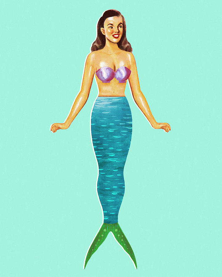 Mermaid Drawing - Mermaid by CSA Images