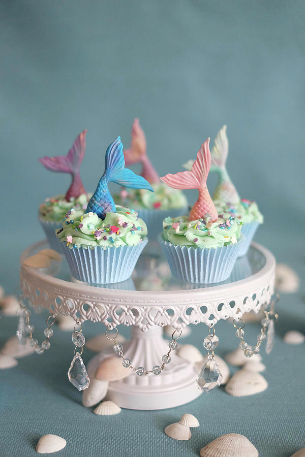 Mermaid Cupcakes Photograph by Marions Kaffeeklatsch