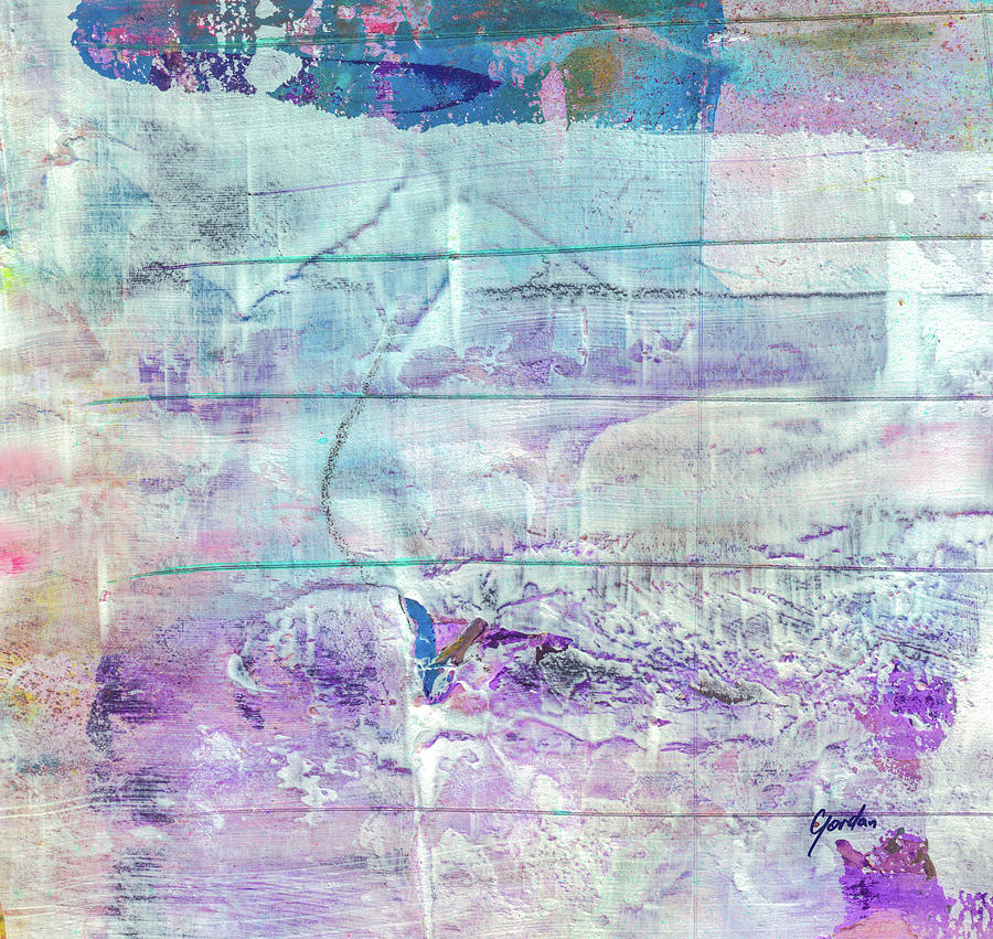 Mermaid Dream - Bright Pastel Tone Purple And White Abstract Art Painting by Modern Abstract