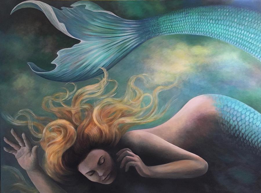 Mermaid Painting by Glenda Stevens