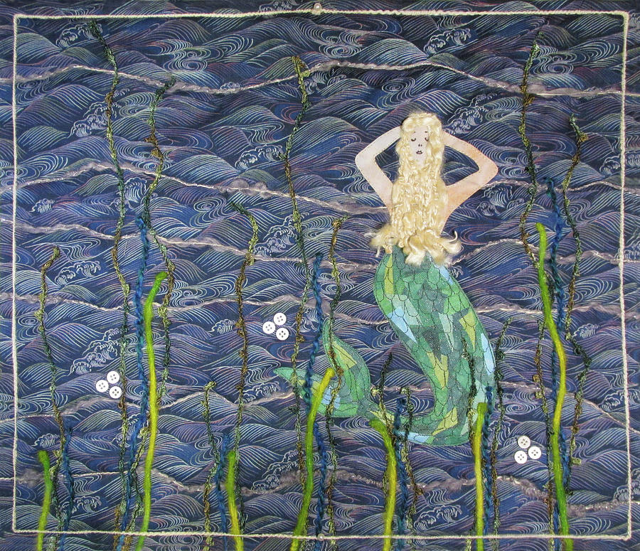 Mermaid Haiku Tapestry - Textile by Pam Geisel