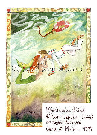 Mermaid Kiss Painting by Cori Caputo