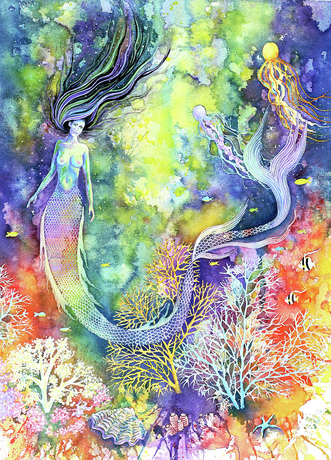 Mermaid Painting - Mermaid by Michelle Faber