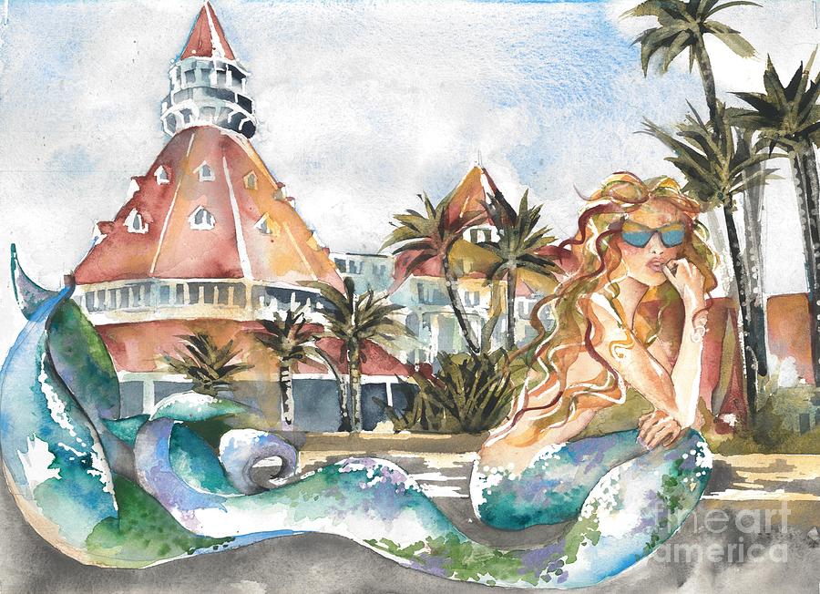 Coronado Mermaid Painting by Norah Daily