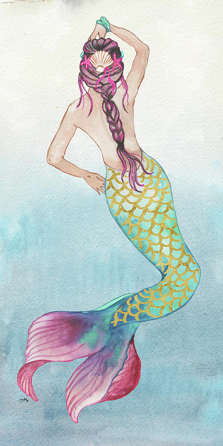 Mermaid Tales I Mixed Media by Elizabeth Medley - Fine Art America