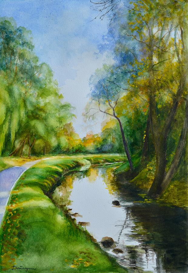 Merri Creek Trail in Autumn Painting by Dai Wynn