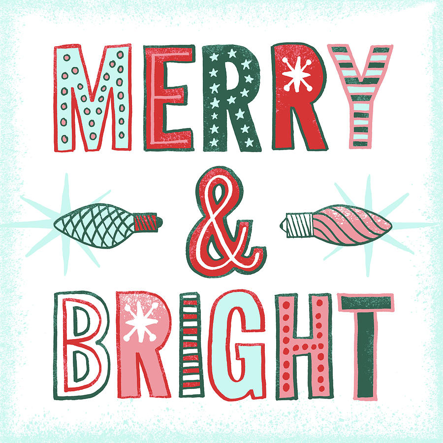 Merry and Bright Painting by Jen Montgomery
