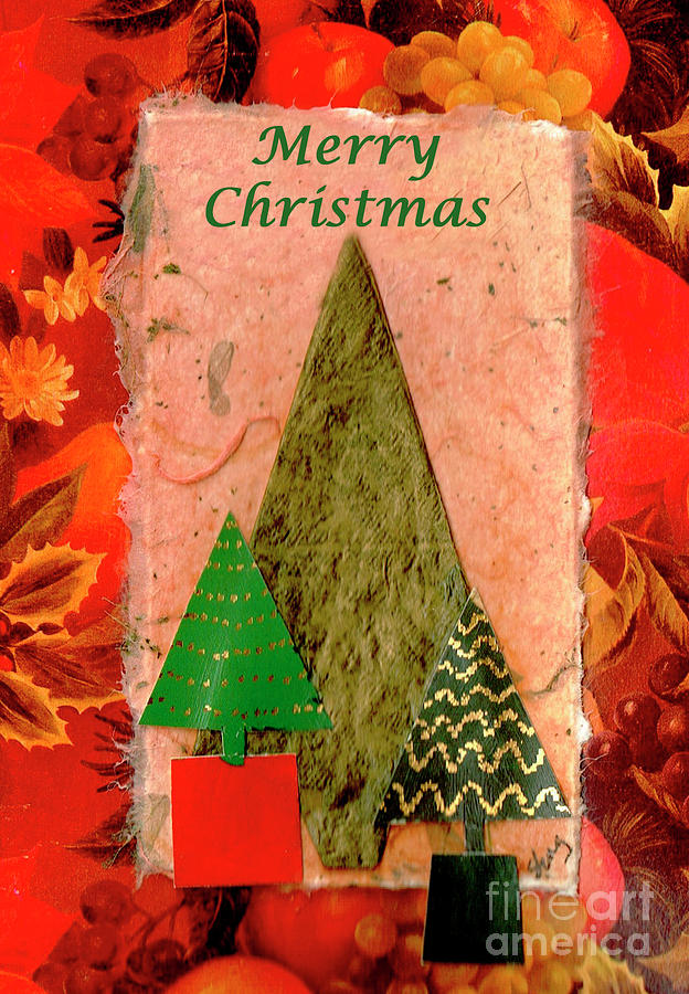 Merry Christmas Card Mixed Media