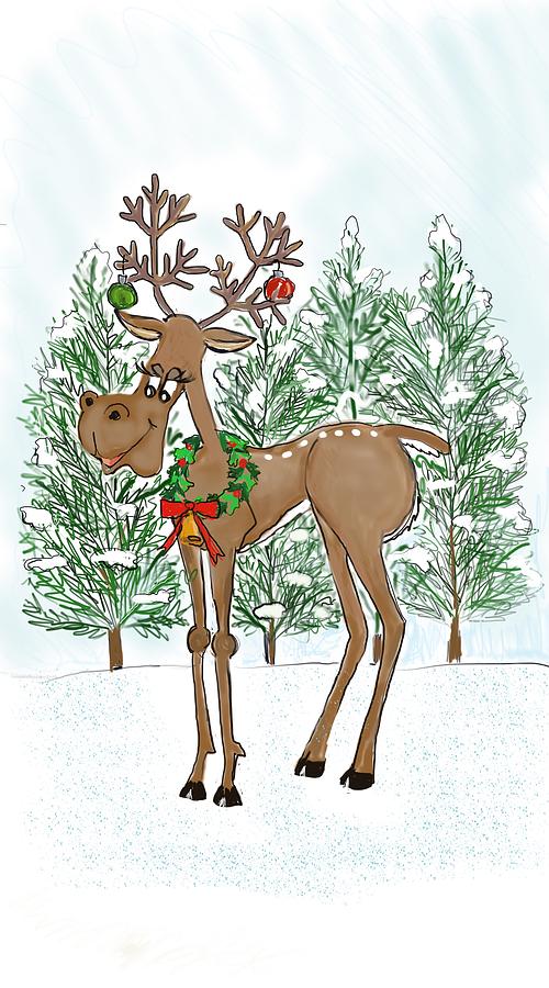 Reindeer - Drawing Christmas Tree - CleanPNG / KissPNG