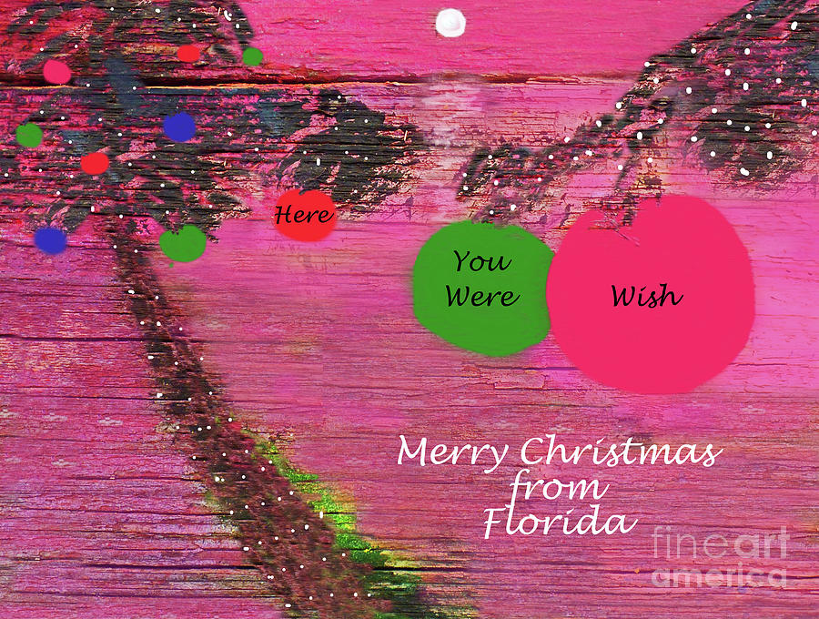 Merry Christmas from Florida 300 Painting by Sharon Williams Eng