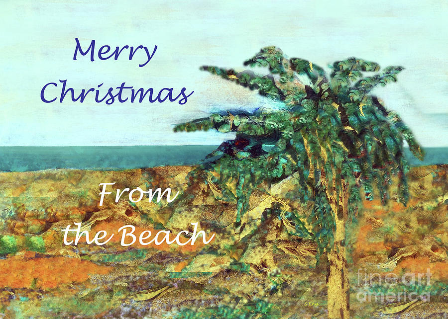 Merry Christmas from the Beach 300 Painting by Sharon Williams Eng