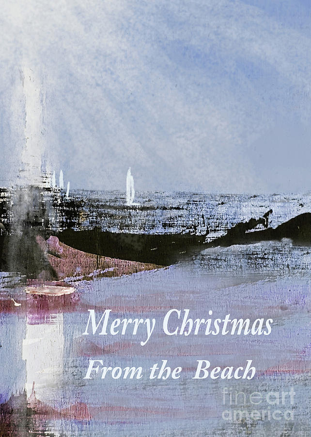 Merry Christmas From the Beach Sunshine Sail 300 Painting by Sharon Williams Eng