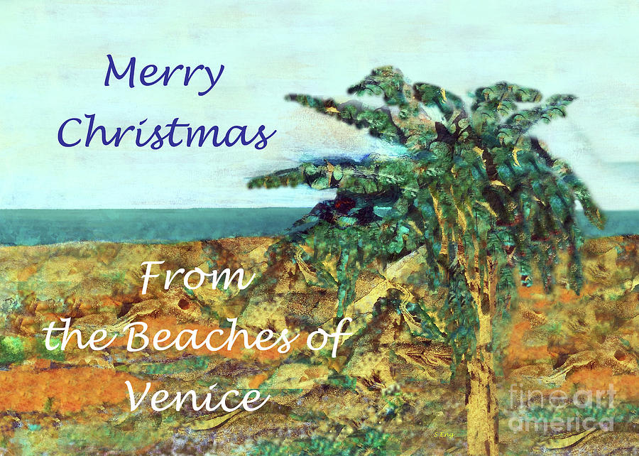 Merry Christmas from the Beaches of Venice 300 Painting by Sharon Williams Eng