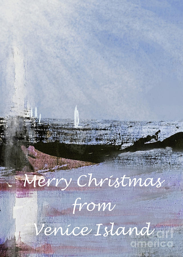 Merry Christmas from Venice Island 300 Painting by Sharon Williams Eng